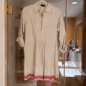 Eskandar Linen Tunic with Beautiful embroidery